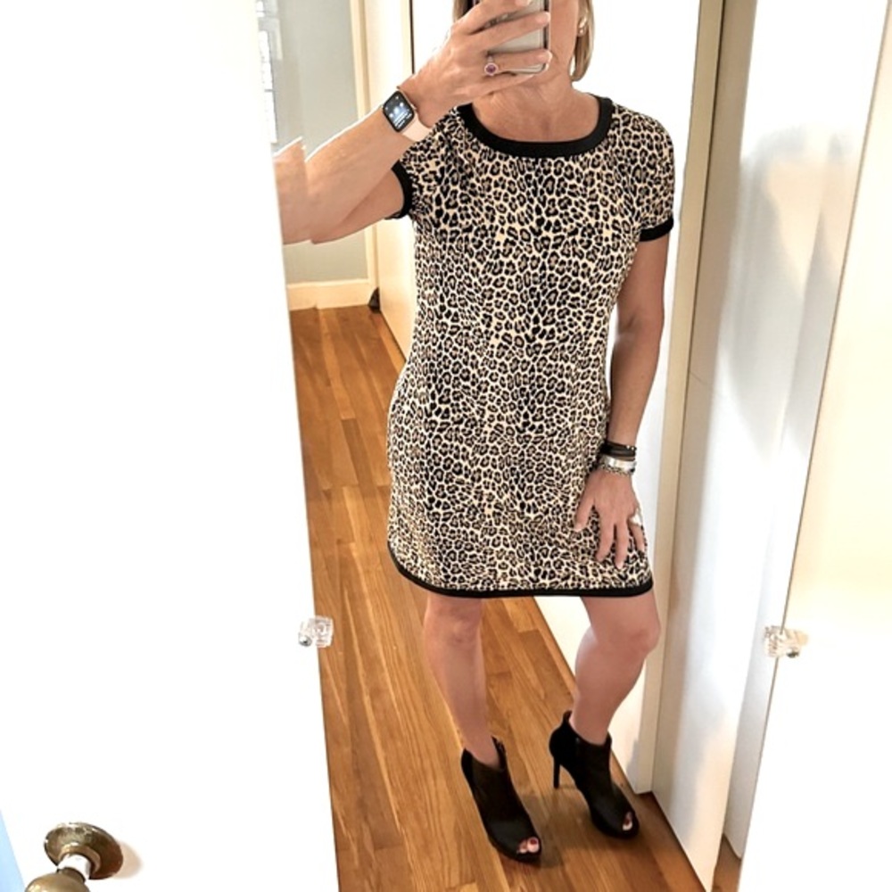 NWT Jude Connally Parker Mini Leopard Camel Dress Size S $198 - Picture 8 of 13